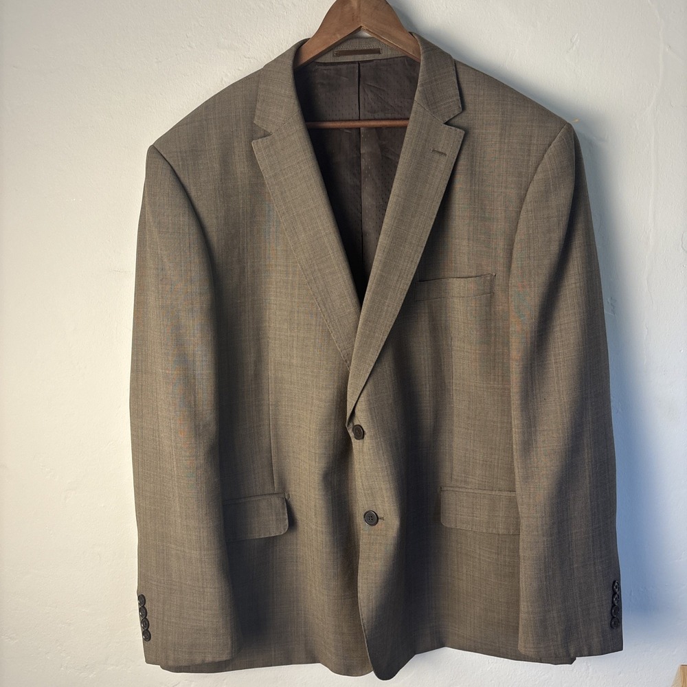 Mantoni Blazer 50R 100% Virgin Wool Super 140s Italy Brown Sport Coat Luxury